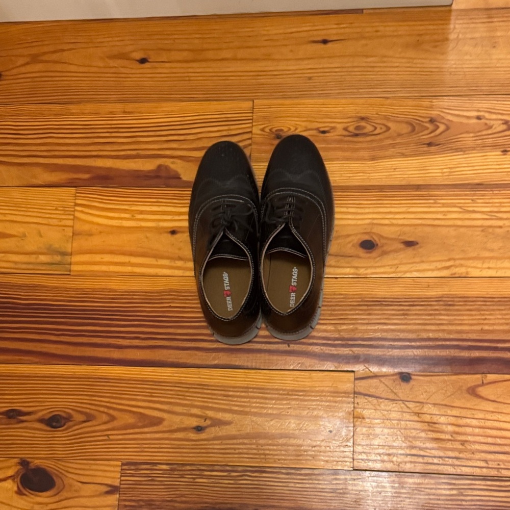Deer Stags Black Men's Oxfords